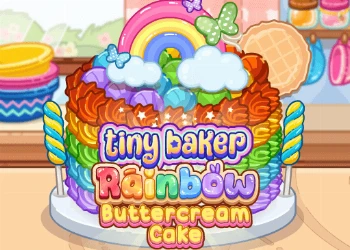 Tiny Baker Rainbow Buttercream Cake